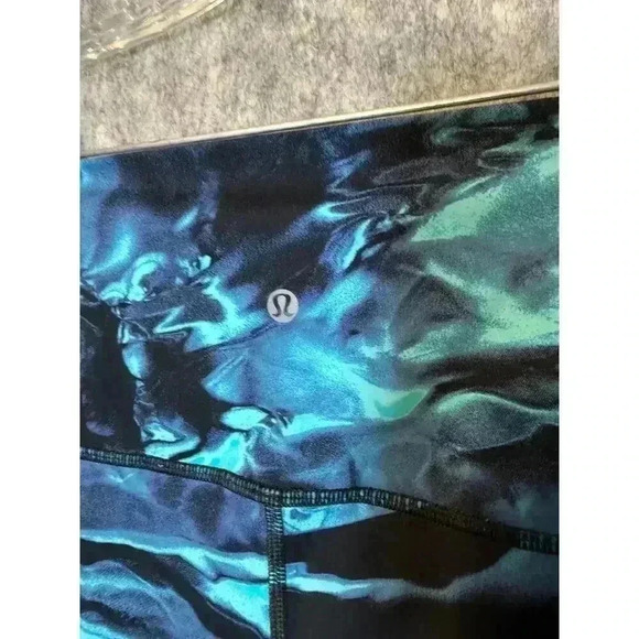 Lululemon Wunder Under Pant Marble Blue Size 10 - Picture 5 of 6